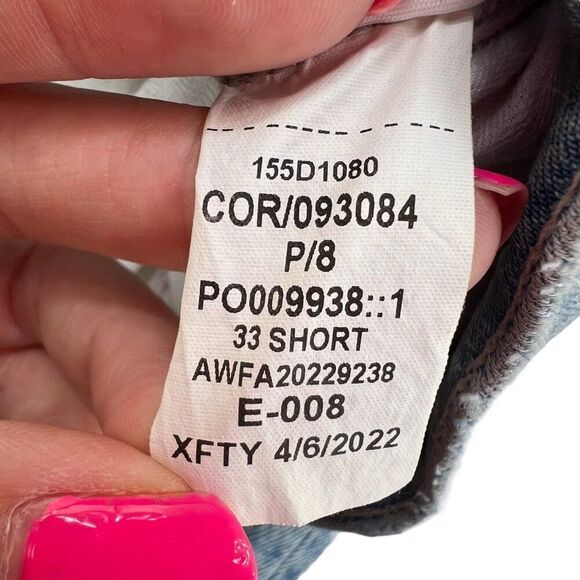 Abercrombie & Fitch The Dad High Rise Crossover Button Fly Jeans Size 33 - Picture 5 of 9